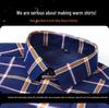 Men's Double-Sided Fleece-Lined Long-Sleeve Shirt for Autumn and Winter