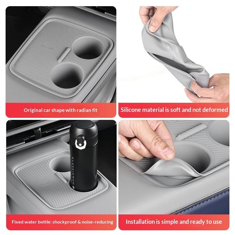 For Leapmotor B03X A10 Wireless Water Filling Cup Pad Silicone Protective Pad Silicone Car Cup Holder Car Interior Accessories