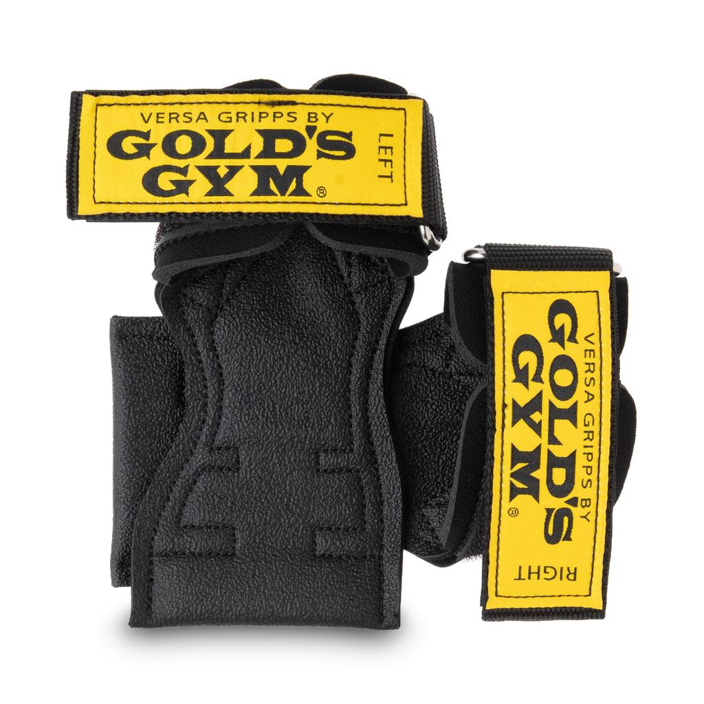 GYM Power Grip Classic Medium Power Improves Grip Strength and Focuses Training On Targeted Areas for Lat and Seated Gym Black with Yellow Label