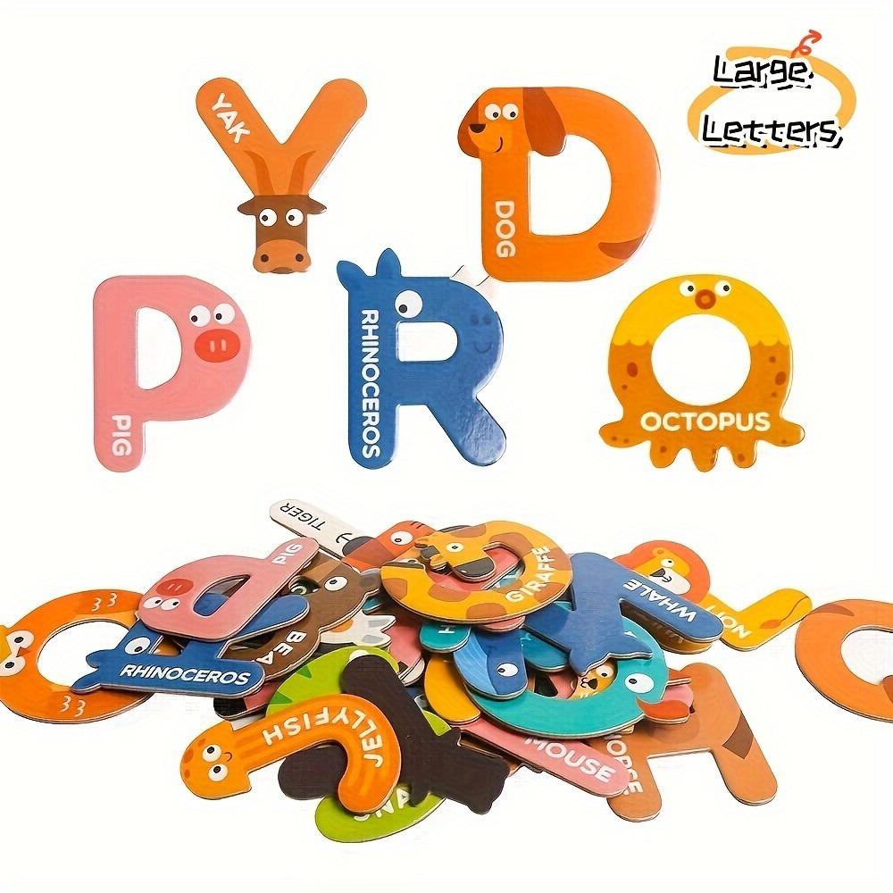 Set Giocattolo Magnetico ABC Animali Alfabeto per Bambini Piccoli, Magneti Frigorifero Alfabeto, Gioco per Imparare l'Ortografia, Giocattoli Educativi