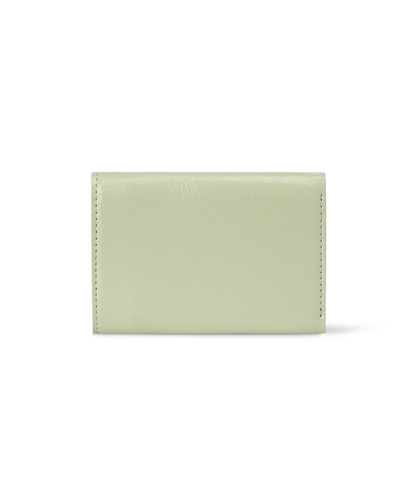 Fennec Crinkle Halfmoon Mini Wallet - Pistachio