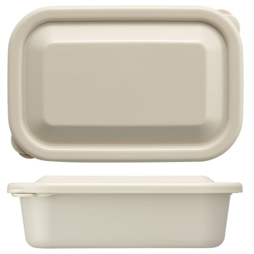 Skater Storage Container Smoke Beige S 580ml with Fluffy Lid Food Lunch Case Made in Japan LFP6-A