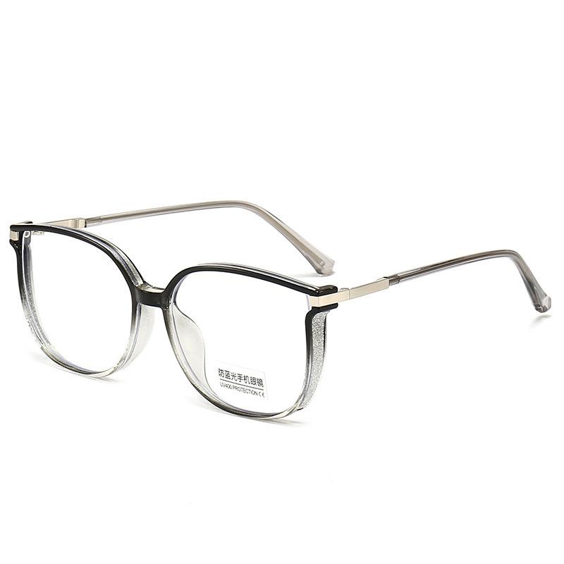 Irregular Trendy Large-Frame Anti-Blue Glasses, Thin And Plain Decorative Trendy Glasses Frames