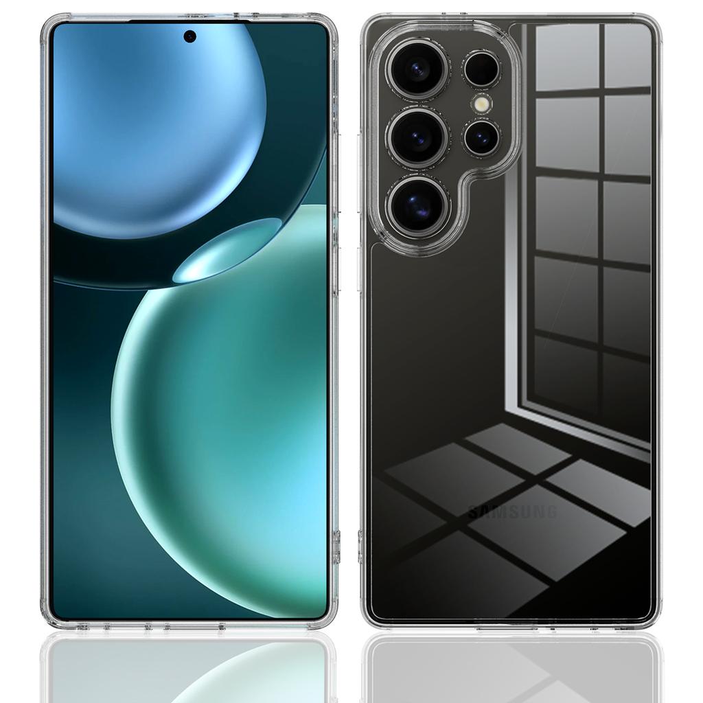 Przezroczyste etui na telefon Samsung Galaxy S25 Ultra TPU+Akryl Wstrząsoodporna tylna obudowa telefonu