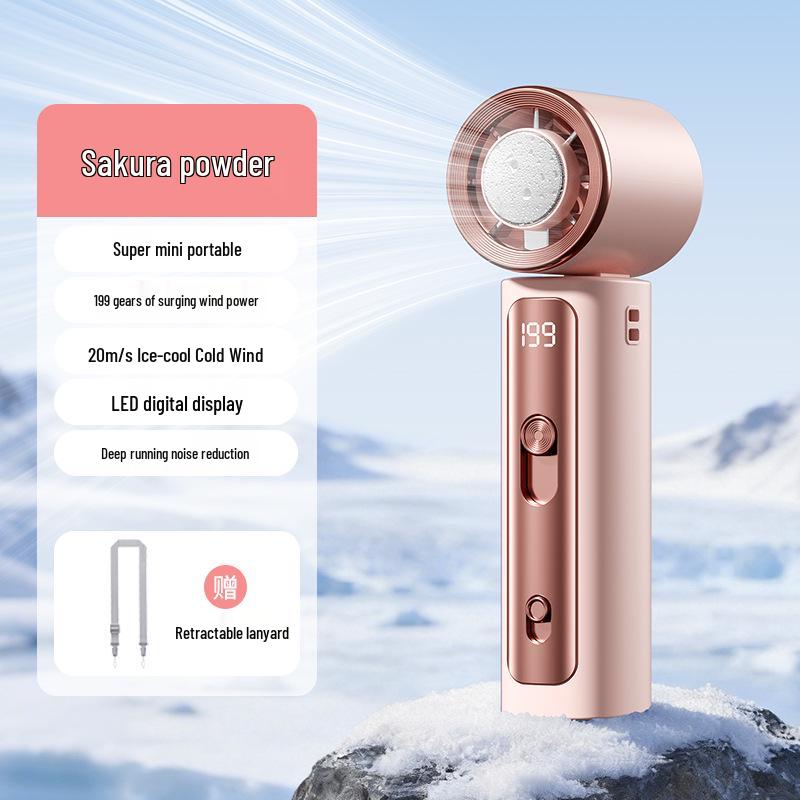 2026 Portable Rechargeable High-Speed Mini Fan - Pocket-Sized Air Turbo Cannon 38.6x45.2x131 mm