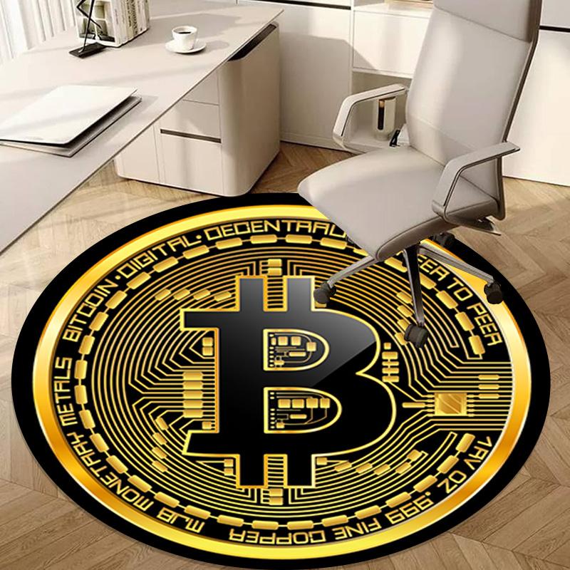 1Pc Circular Print Rug - Home Decoration Carpet For Living Room Bedroom Flooring Computer Chair Area Rug