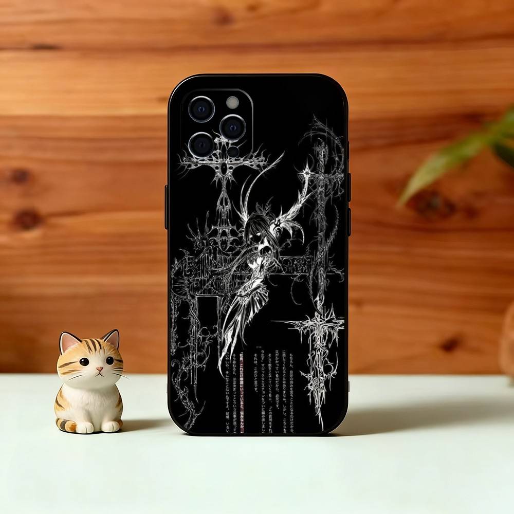 G-Gothic Cyber Sigil Phone Case For iPhone 17,16,15,14,13,12,11 Plus,Pro Max,XS,Soft Silicone Black Cover