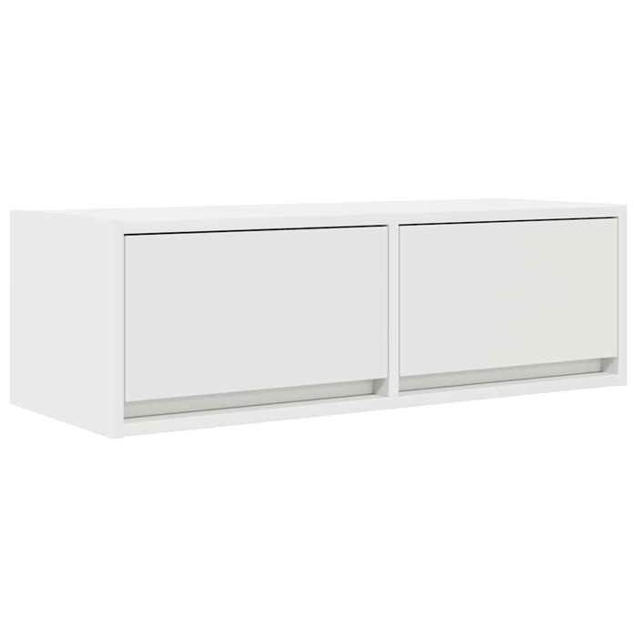 VidaXL Meuble TV blanc 80x31x25,5 cm bois d'ingénierie, banc TV, meuble hifi, centre de divertissement, buffet TV, meuble 861508