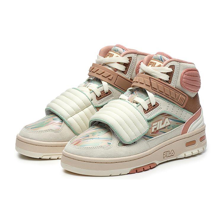 X FILA FUSION Teratach Mid Top Retro Basketballschuhe Damen Sneaker Weiß T12W219111FAI