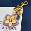 Style Flower Keychain For Handbags And Car Keys With Metal Plating For Gifts