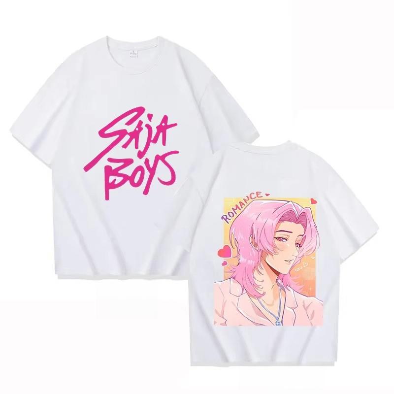 Saja Boys Tshirt 2026 Summer Cool Cartoon Kpop Demon Hunter Mens Tshirt Round Neck Pure Cotton Mens Parentchild Wear