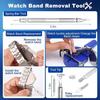 Watch Repair and Adjustment Tool Set: Includes Disassembly Tools, Large Flathead Screwdriver, and Band Removal Tools.