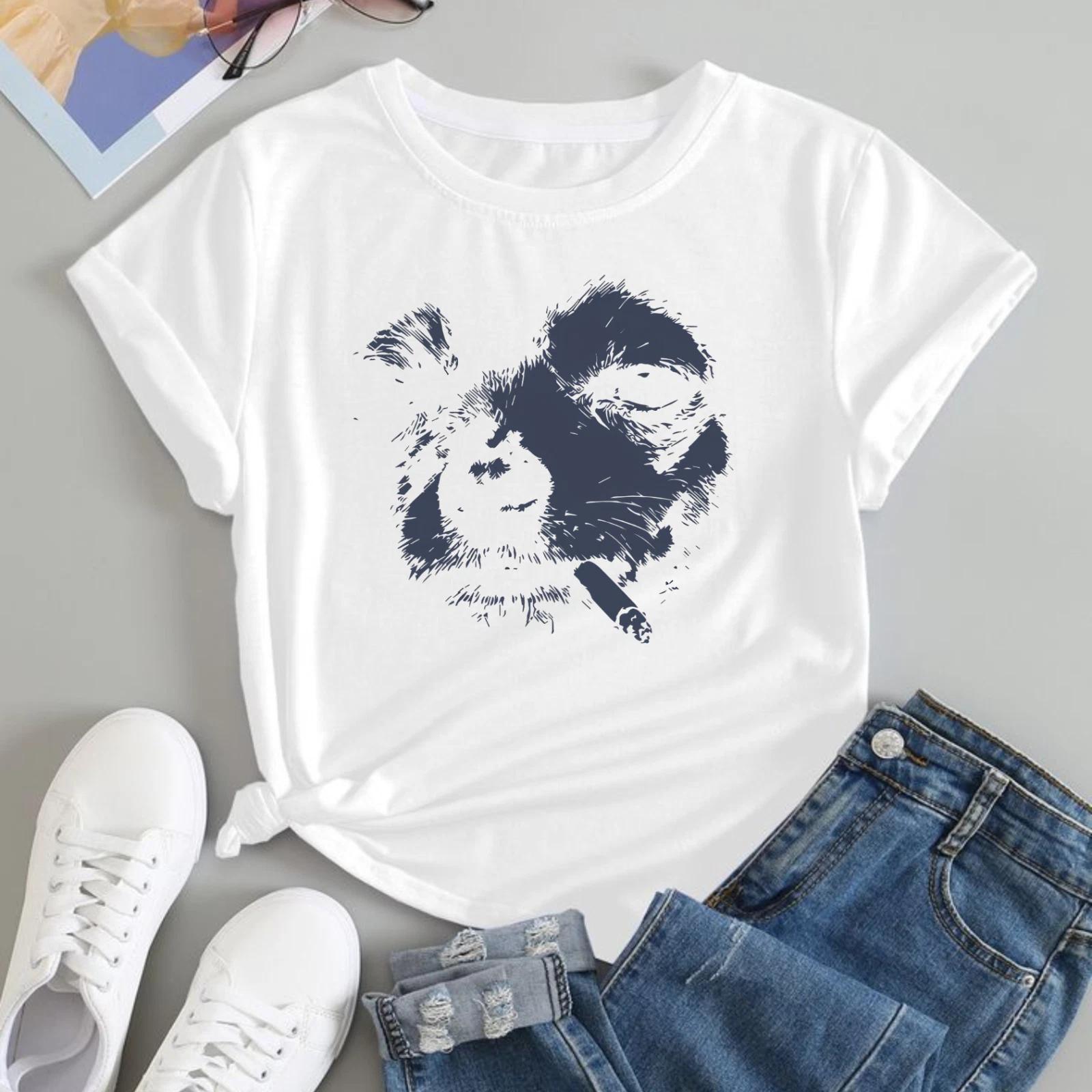 Vintage Graphic T-shirt Funny Smoking Cigarette Chihuahua Dog Meme Gift T-Top 4XL