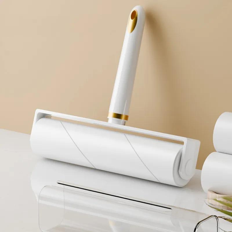 16cm Drum Hair Remover Detachable Roll Paper Brush Hair Cleaning Tool Suction Clothes Dust Stains Strong Hair Removal Reusable Ya717