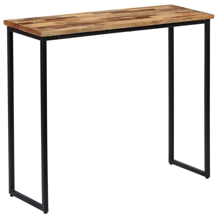 VidaXL Table console Teck recyclé massif 90 x 30 x 76 cm