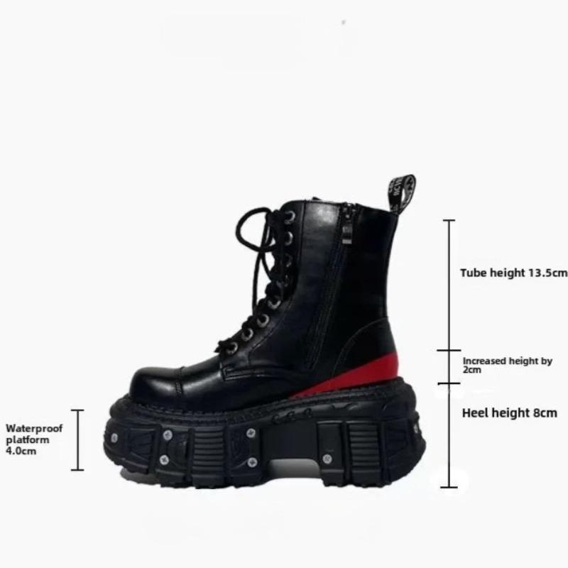 Leather Heightened Thick-Soled Men'S High-Top British Style New Trendy Men'S Boots Ruffian Handsome Shoes