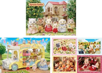 Epoch Sylvanian Pieces X 3 Includes Sample Sheet and Guide Ages 3 and EPOCH Children's Puzzle, Families, 42/56/63 (18.2 25.7 Cm), 62-015, Types,