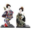 Japanese Kimono Doll Wooden Toy Table Statuette Craft Miniature Kimono Geisha Figurine for Shop Home Decorative Cabinet Indoor
