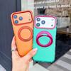 KEYSION Color blocking Magnetic 360°Ring Stand Case for MagSafe for iPhone 14 15 16 17 Pro Max Matte Shockproof Phone Back Cover