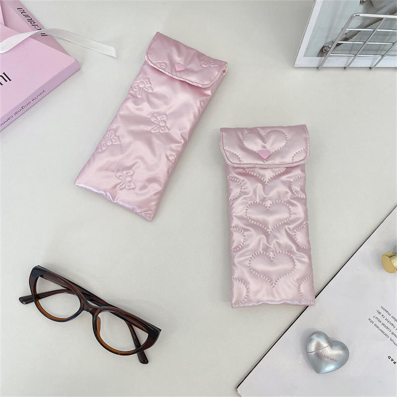 PU Glasses Storage Bag for Girls Portable Soft Sunglasses Bag Pouch Portable Glasses Bag Cute  Glasses Case Sunglasses Case