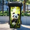 Pegatina Contenedor Cubo de Basura de Animales Divertidos Pegatina de Dibujos Animados Pegatina Autoadhesiva de PVC Colorida Decal Decorativo Impermeable Caras Lindas Pegatinas Gato Perro para Contenedor con Ruedas