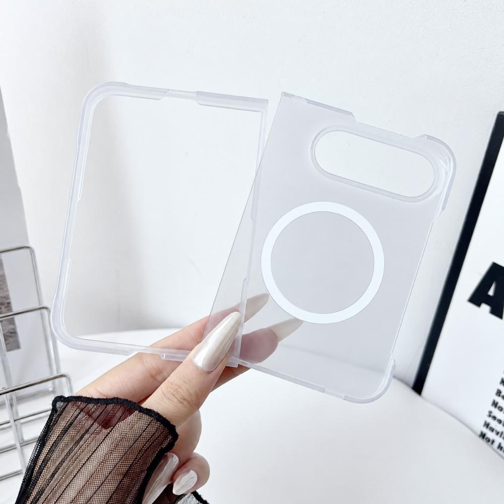 Minimalist Matte Foldable Phone Case Shockproof Slim Magnetic PC Cover Anti fingerprint Hard Flip Phone Protector for iPhone Duo