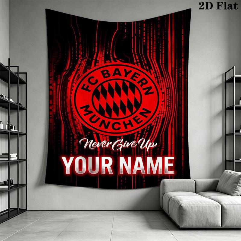 Custom Fc Bayern Munich Wall Hanging Printed Fabric Blanket Decorative Tapestries for Bedroom Living Room Home Decor