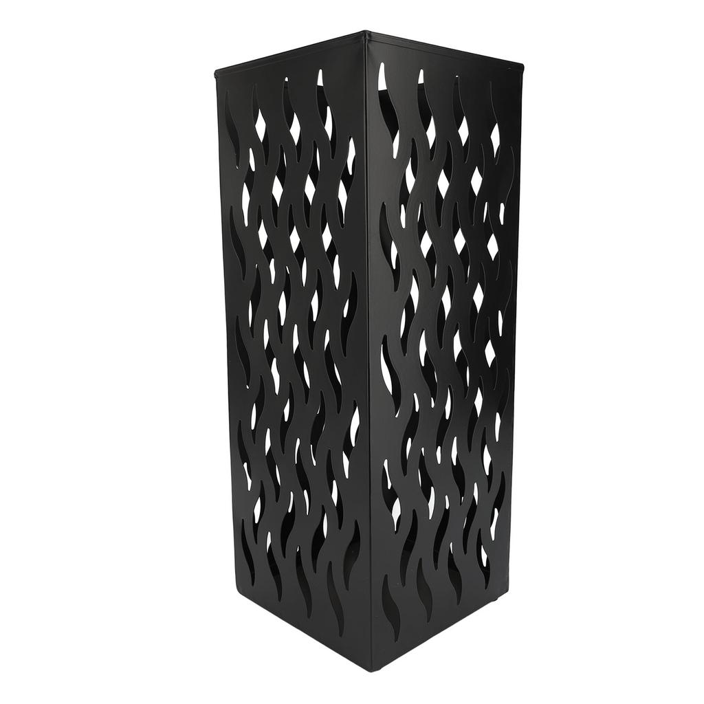 Entryway Umbrella Stand Fashionable Metal Storage Bucket Indoor Rain Umbrella Organizer for Home and Office Black