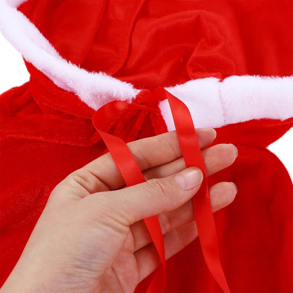 Roter Umhang Plüsch Mädchen Schal Winddicht Damen Kapuzenponchos Cosplay Kostüm Weihnachts Umhang Weihnachtsumhang