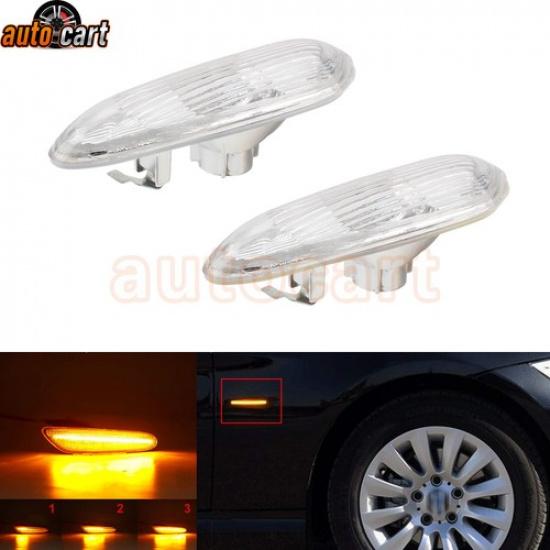 

Dynamic Smoked LED Side Marker Turn Signal Light For BMW E83 E82 E46 E60