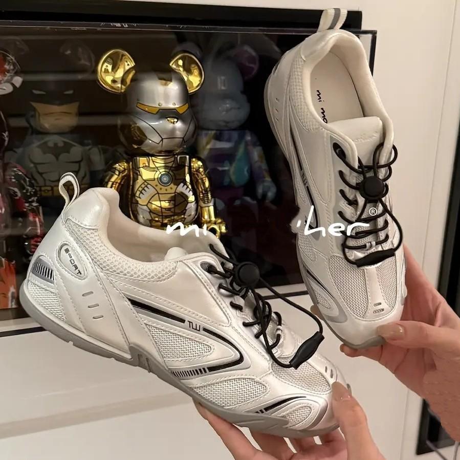 Mesh Color Matching German Training Shoes Women's 2025 Summer New Fashion Versatile Korean Version Non-slip Breathable Lightweight Casual Board Shoes