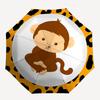 1pc Monkey Print Auto-Fold Umbrella with One-Touch Open/Close - 8 Reinforced Ribs for Windproof Stability,  yy251118196