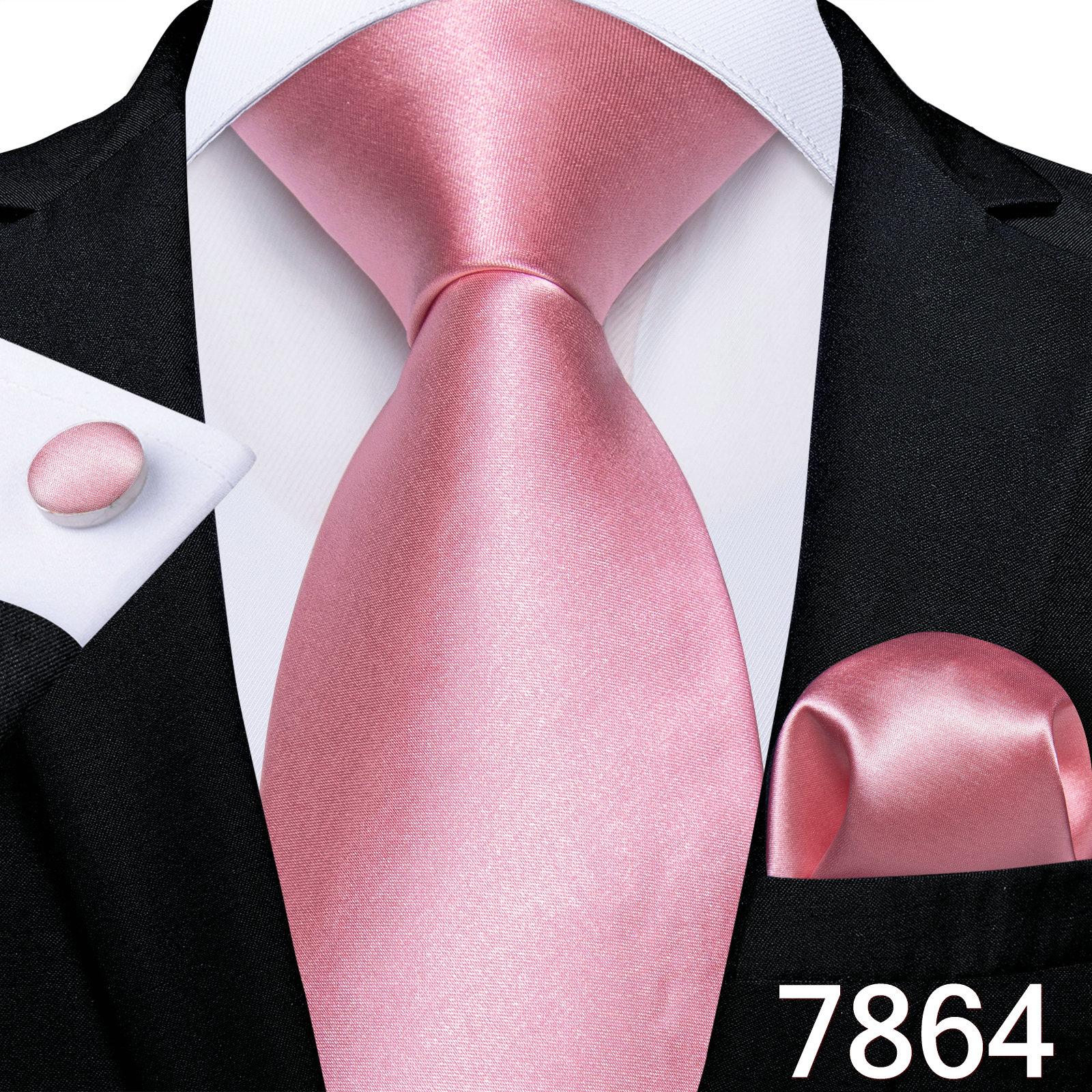 

Чоловічі краватки Dibangu Pink Paisley Striped Silk Woven Necklinks Hanky ​​Cufflinks Set for Wedding Tie N-7864