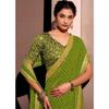 Beautiful Lahriya Printed Georgette Saree Indian Sari with Unstitched Blouse