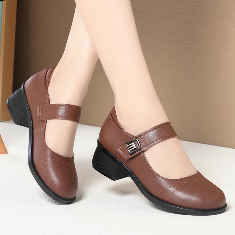 Fashion AIYUQI Mom Shoes Genuine Leather 2025 New Autumn Middle-aged Non-slip Large Size Women's Shoes Commuter Women's Shoes