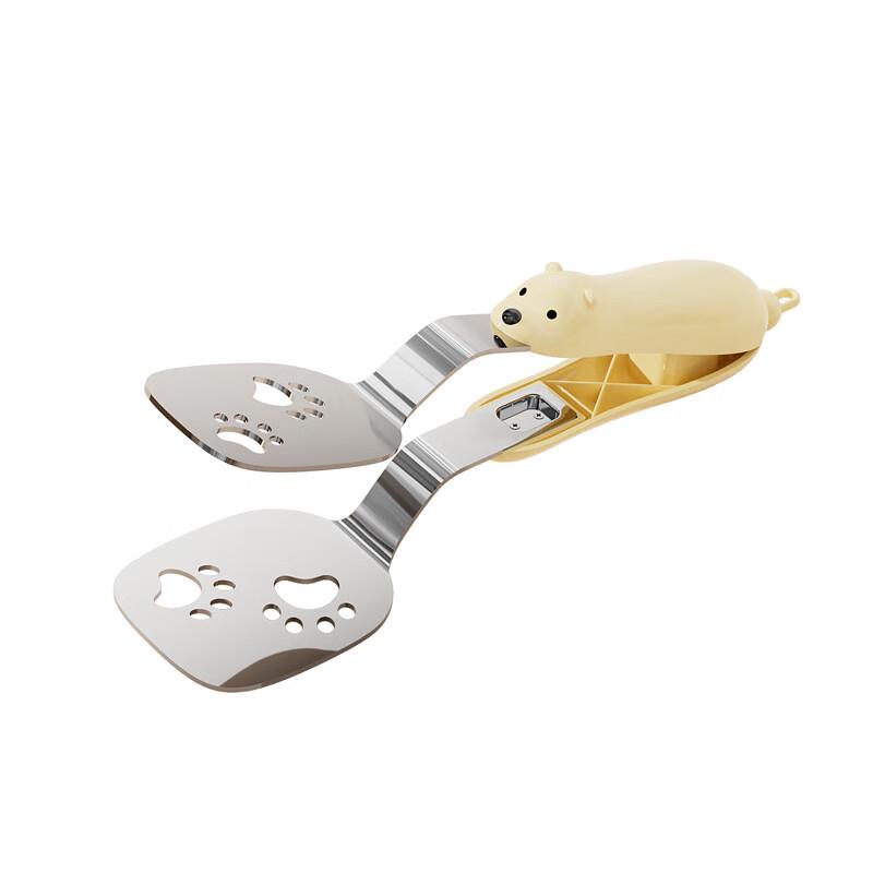 Stainless Steel Cartoon Bear Food Clip & Fish Spatula