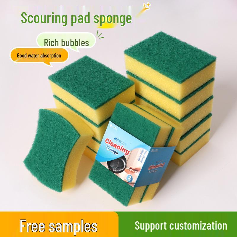 

Double-Sided Square Dish Sponge & Scouring Pad for Non-Stick Pots Right angle 9*6*3cm