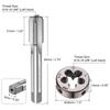 Uxcell 2-Piece Tap & Die Set, 9/16-18 UNF Left-Handed Thread Tap & Round Die, Tapping Thread Tool, Tap & Die Kit for Nut, Screw, Bolt Thread Repair