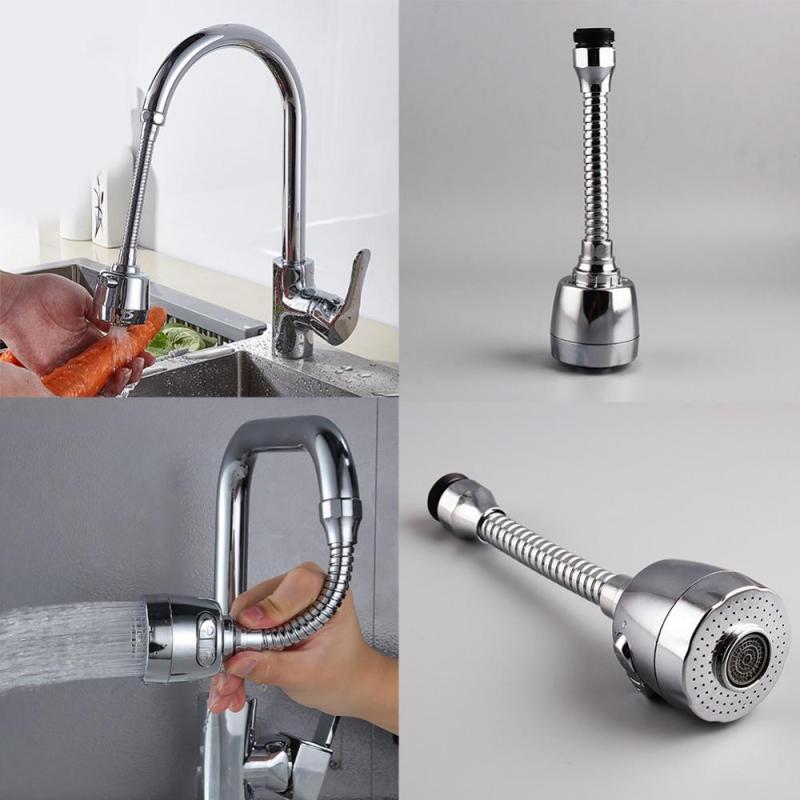 360 Degree Flexible Nozzle Spout Water Saving Kitchen Sink Tap Faucet Extender Universal Adapter Sprinkler Shower Filter