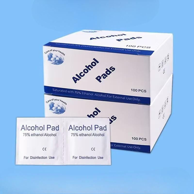 Disposable Alcohol Wipes, 75 Degrees, 100 Pieces, Jewelry, Nail Polish, Tableware, Mobile Phone Screens, Nail Care
