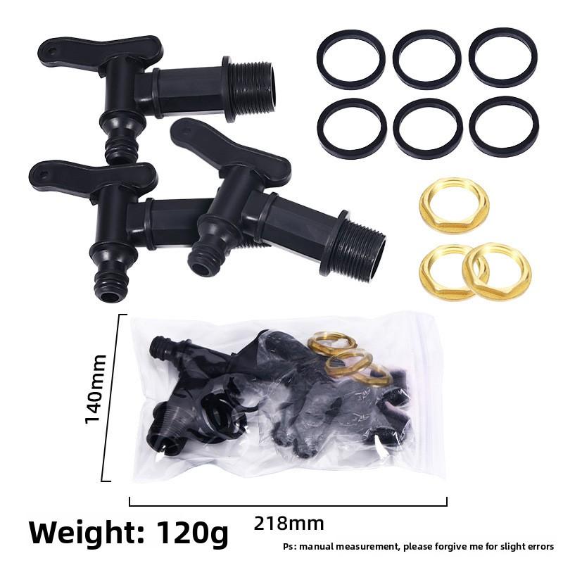 IBC Tote S60*6 Small Nozzle Connector Rain Barrel Connector Faucet Spout Garden Accessory Blue