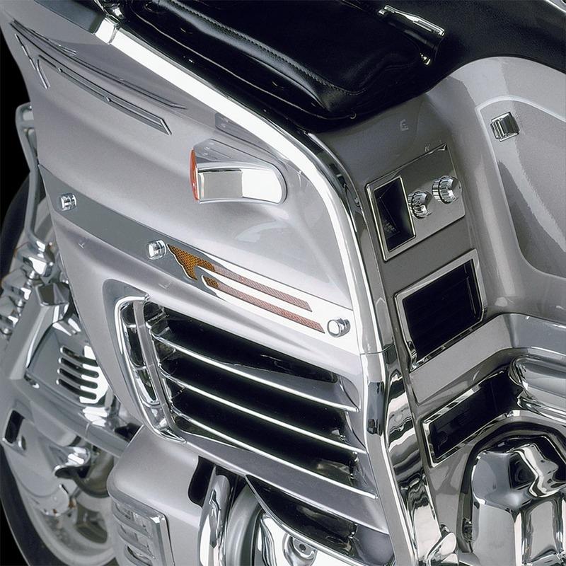 1Pair Black/Chrome Upper Fairing Trim Strips For Honda Goldwing GL1500 GL1500SE GL1500A 1988-2000 Fairing Edge Corner Cover