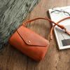 Genuine Leather Simple Small Crossbody Bags For Women Vintage Versatile Solid Color Natural Soft Cowhide Shoulder Bag