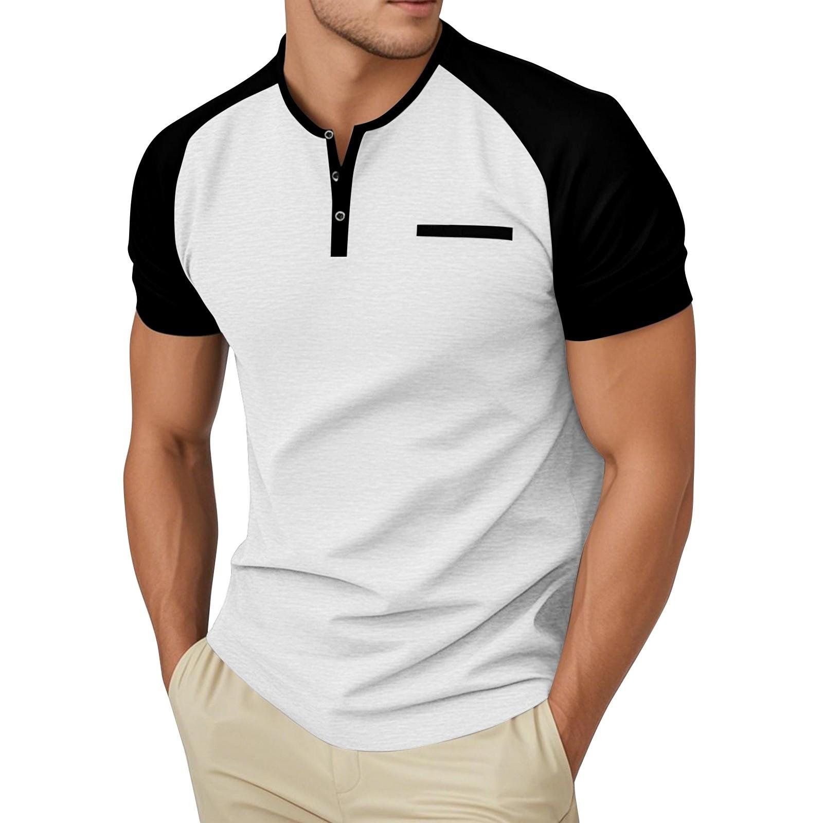 

Мужские летние цветные ретро-топы с коротким рукавом, мужские повседневные модные топы XL белый