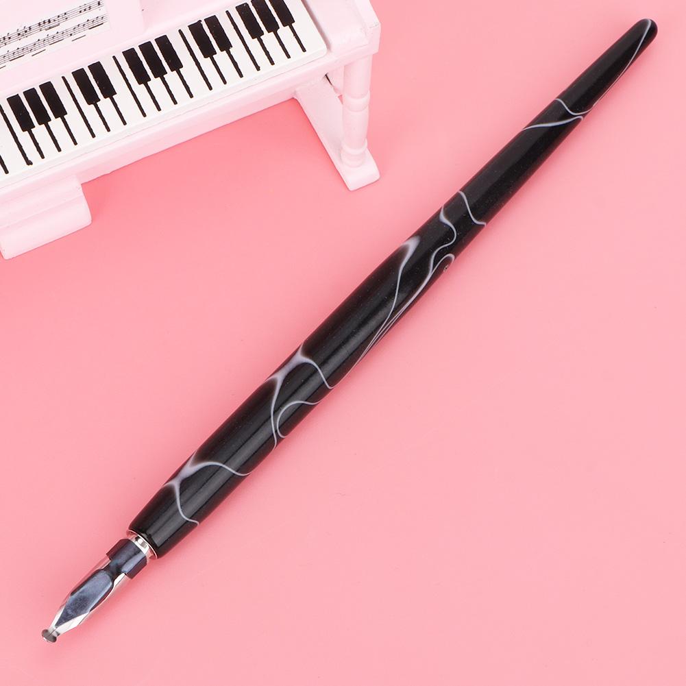 5 Pcs Acrylic Pen Flat Round Cartoon Tip Painting Tool Art Supplies(Black Cartoon Round Tip)