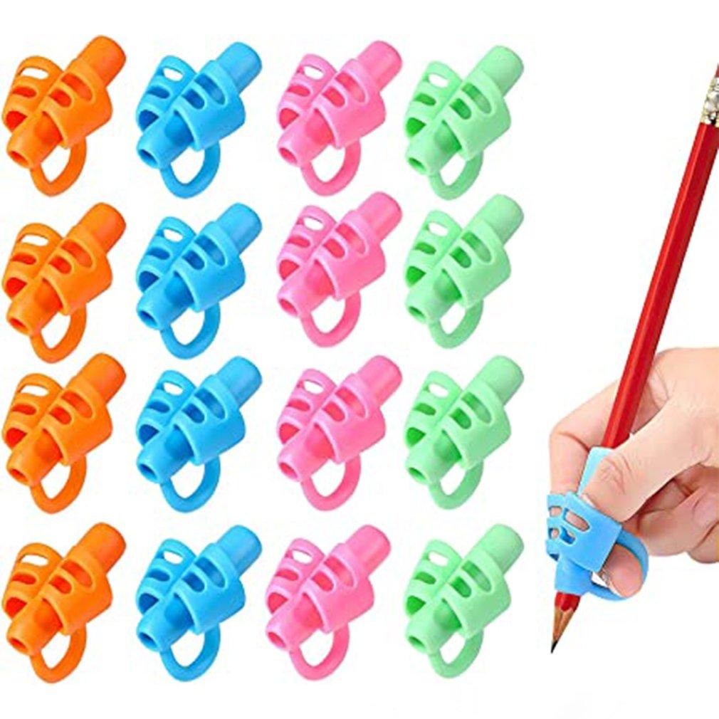 16PCS Mignon Porte-Crayon Poignée Poignée Stylo Enfants Tige Aide à l'Écriture Manuelle Guide Tenue Stylo Correction Posture Pour Cadeau Papeterie Enfants