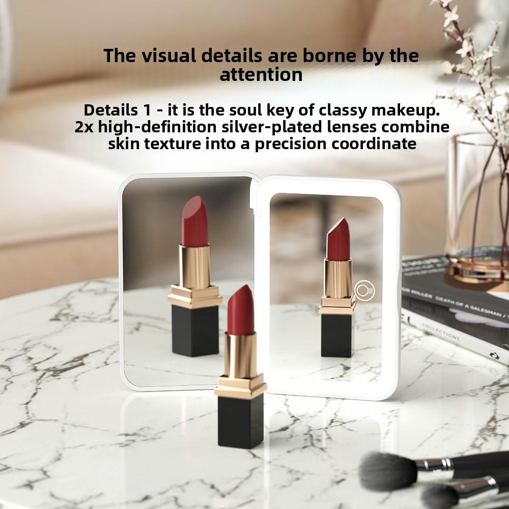 Adjustable LED Light Mirror With Touch Screen Vanity Mirror Portable Makeup Mirror Beauty Tools