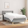 3130465 vidaXL Divan Bed with Mattress Light Grey 80x200 Cm Fabric