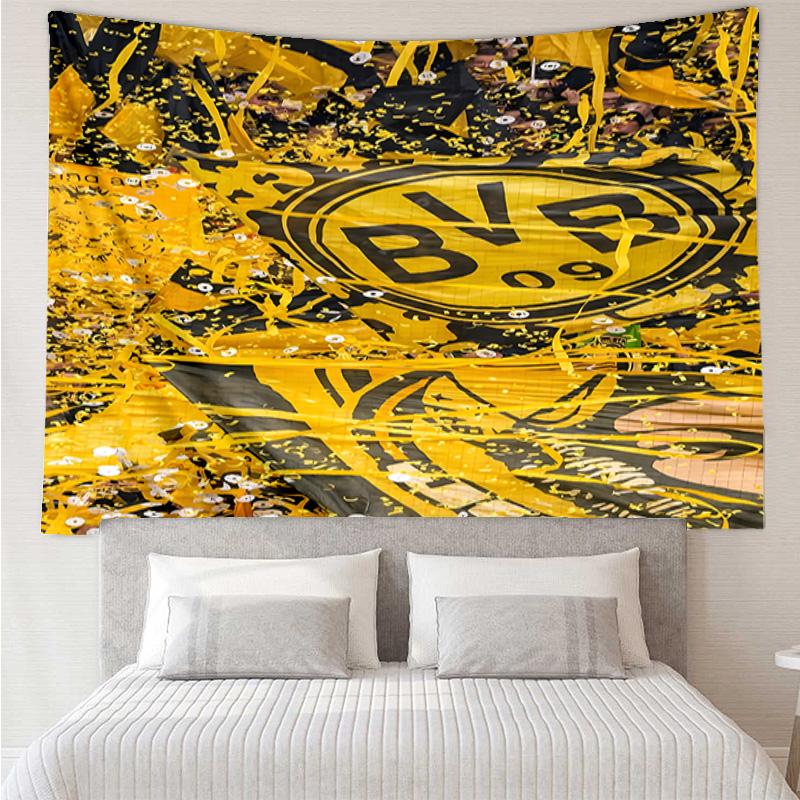 Borussia Dortmund Tapestry for Bedroom Aesthetic Classroom Tapestries Wall Hanging for Living Room Dorm Office,Ideal Creative Gift