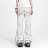 Male Handsome Retro Washed Casual Jeans Ruffian Handsome Versatile White Fashion High Street Wide-leg Pants Spot Cotton